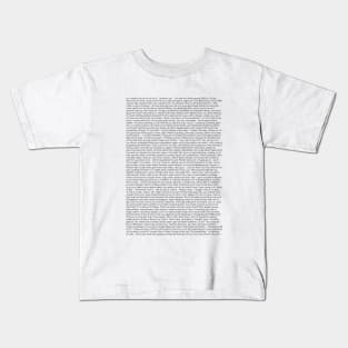 Bee Movie Script Kids T-Shirt